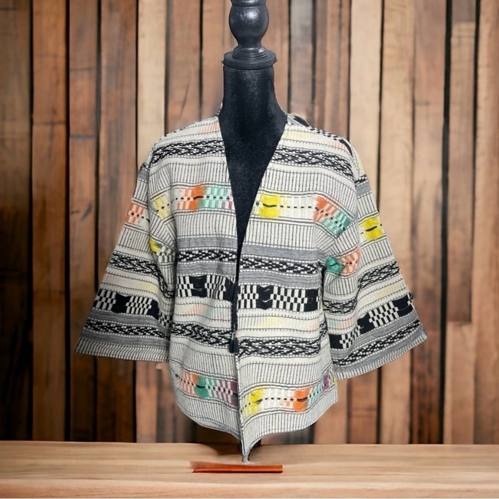 Zara Girls Boho Ethnic Woven Jacket – Size 11/12 - Picture 2 of 14